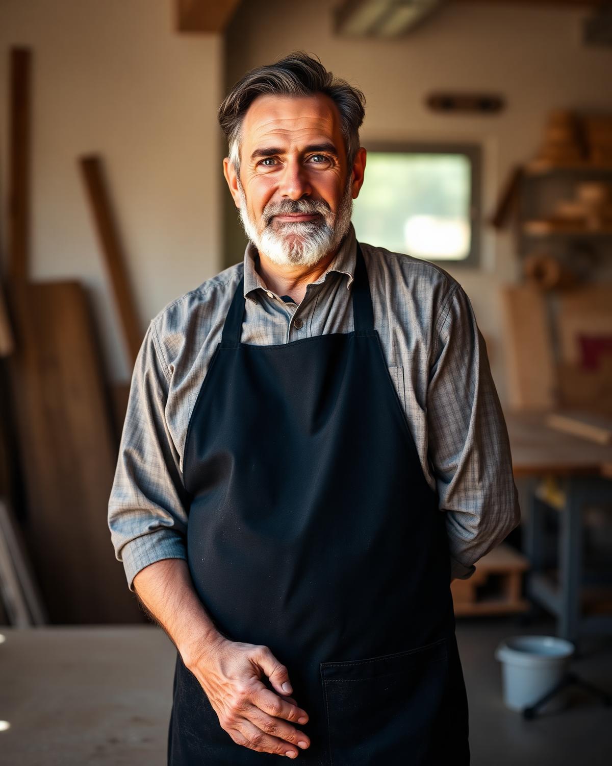 Retrato de Sergio Nava, ebanista fundador de NORTE Carpintería